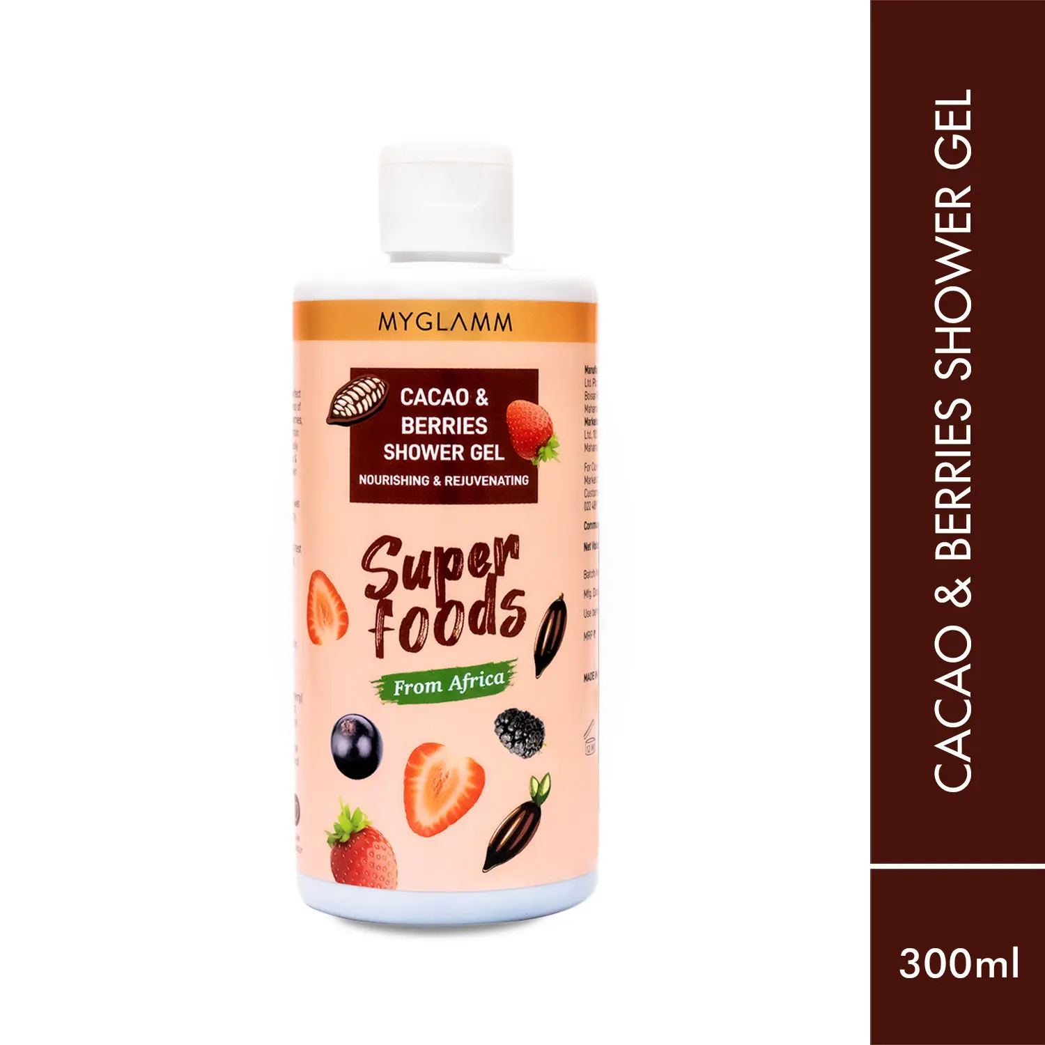 MyGlamm Super Foods Cacao & Berries Shower Gel (300 ml)