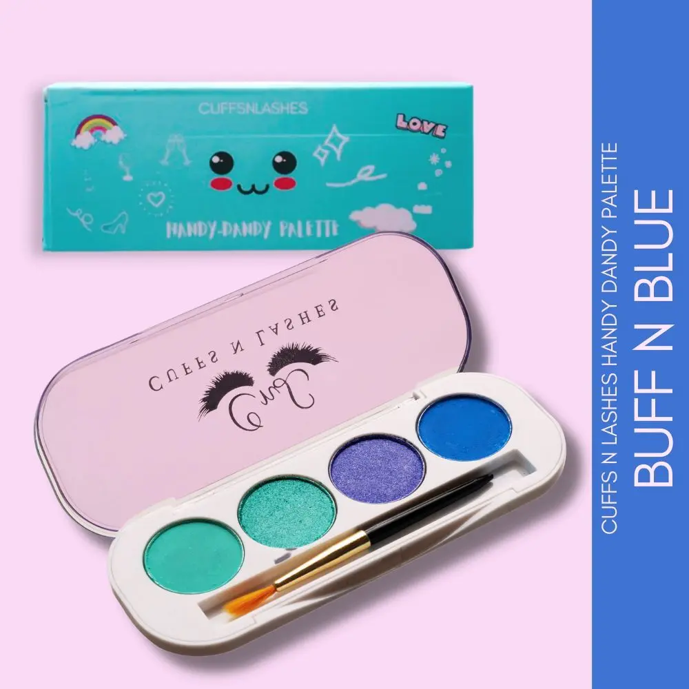 Cuffs N Lashes Handy-Dandy Eyeshadow Palette, Buff N Blue