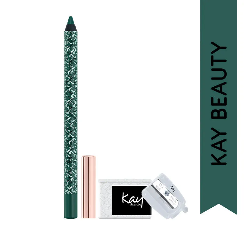 Kay Beauty Gel Eye Pencil (Green) & Pencil Sharpener Combo