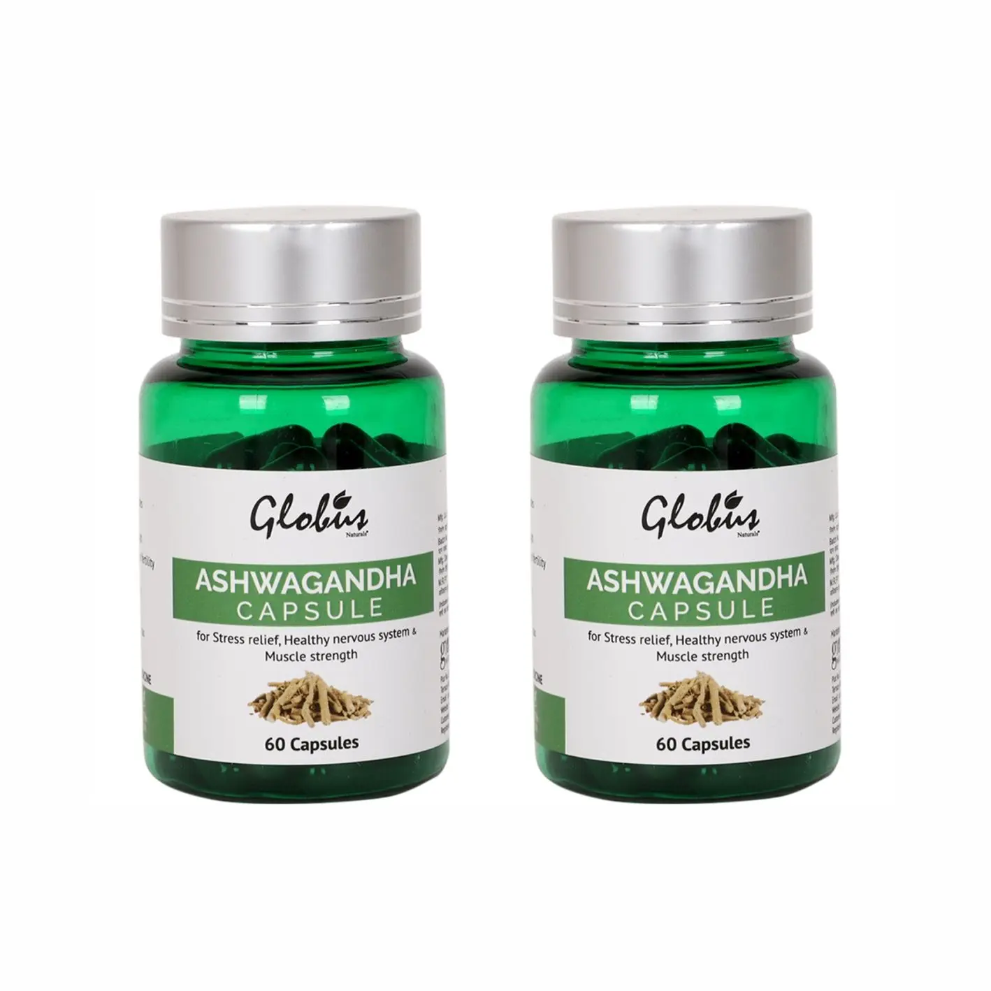 Globus Naturals Ashwagandha Immunity Booster Capsules (60 Cap) Pack Of 2