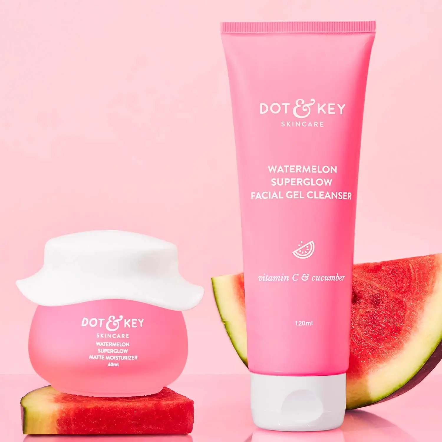 Dot & Key Watermelon Luminous Skin Glow Essentials - 160g | Face wash, Moisturizer