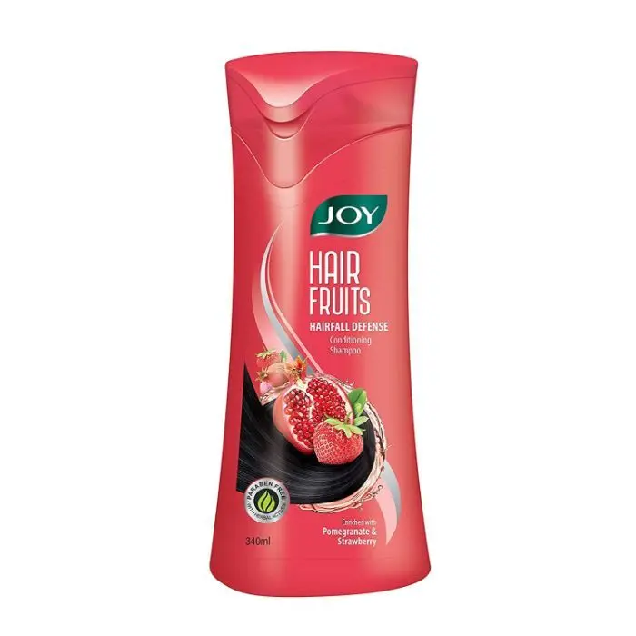 Joy Hair Fruits Hairfall Defense Conditioning Shampoo Enriched with Pomegranate & Strawberry 340 ml