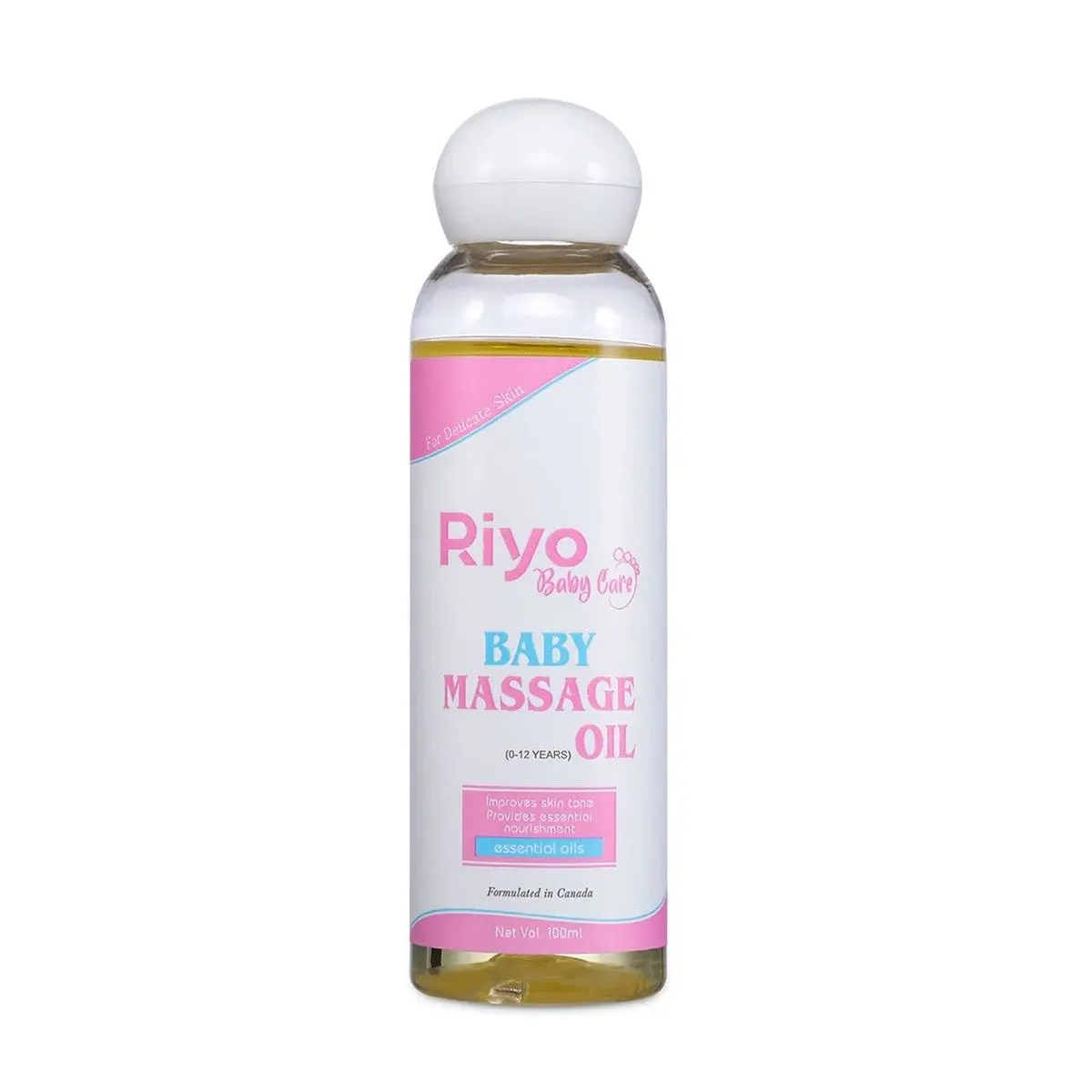 Riyo Baby Care Massage Oil With Olive & Coconut Oil For Soft & Healthy Skin, 100ml