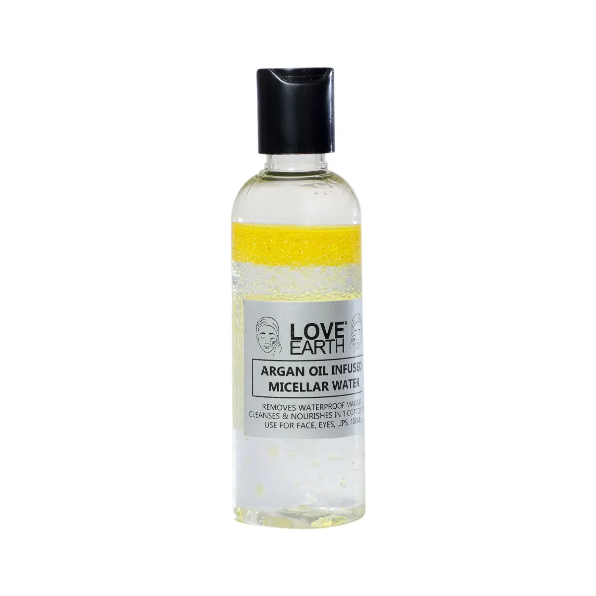 Love Earth Argan Oil-Infused Micellar Water Makeup & Pollutant Remover With Argan Oil & Micellar Water For All Skin Types 100ml
