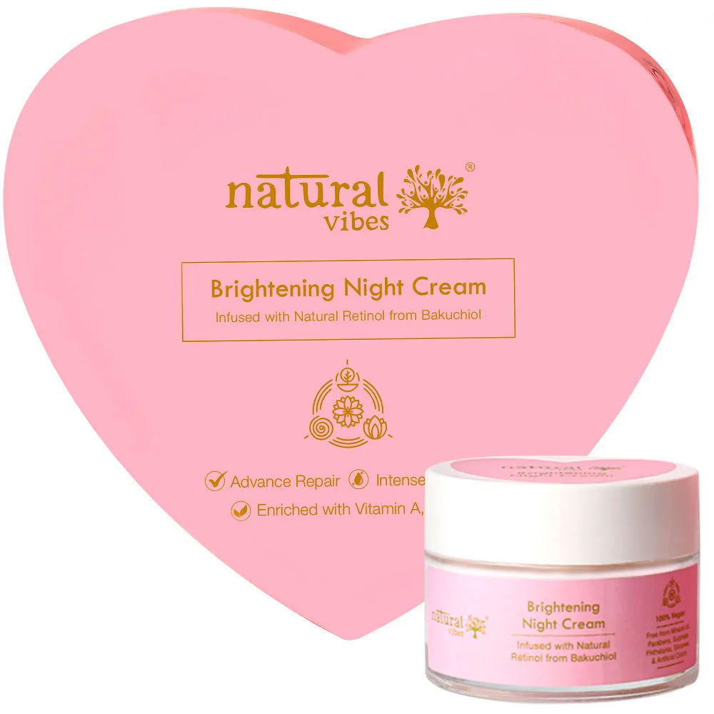 Natural Vibes Glow & Brightening Night Cream - Advance Repair & Hydration With Natural Retinol