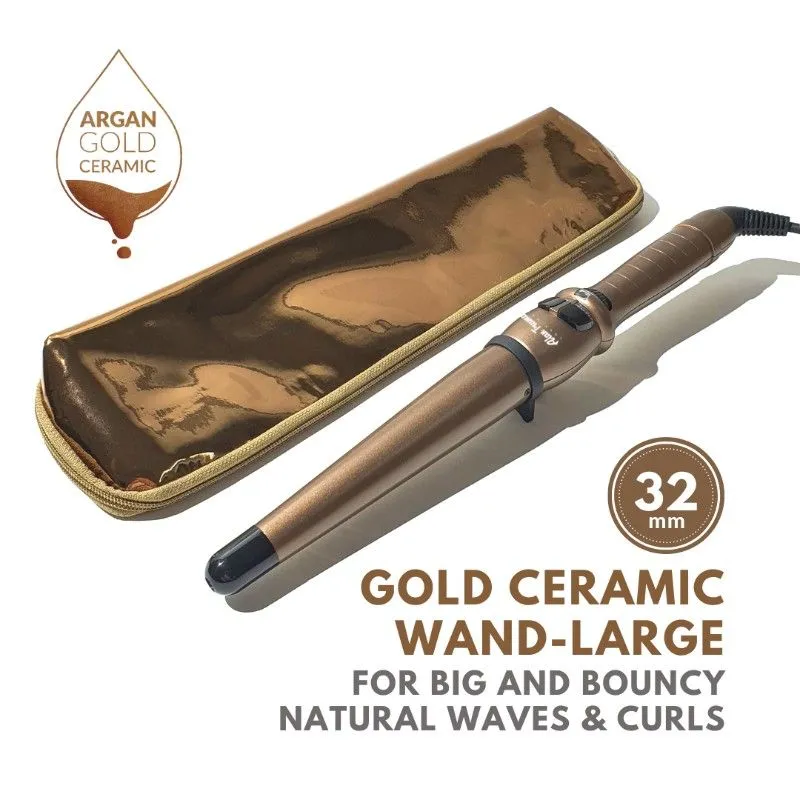 Alan Truman Gold Ceramic Wand - Large (32-19mm)