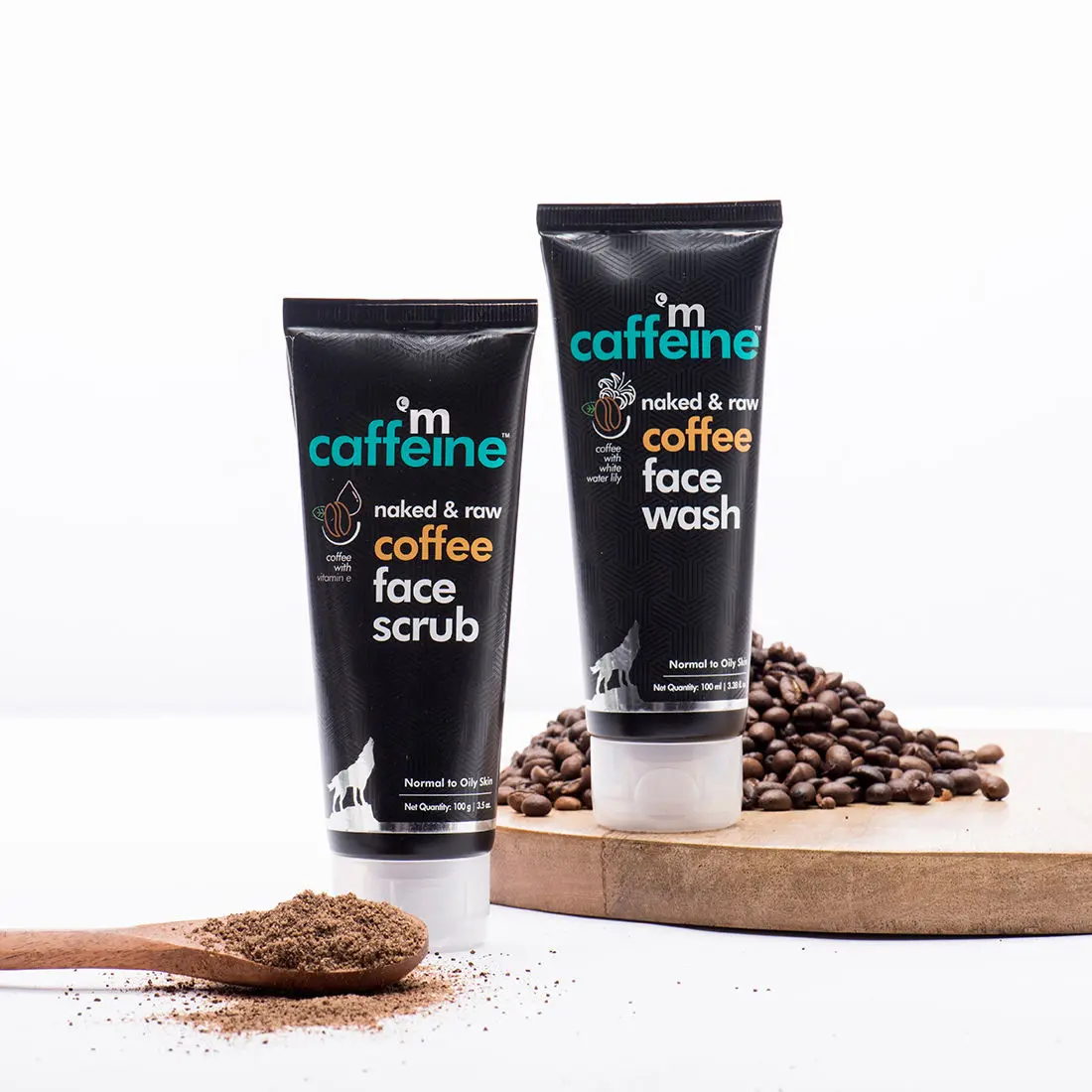 mCaffeine Coffee Anti Pollution Kit | Deep Cleanse, Blackheads Removal | Face Wash (100ml), Face Scrub(100gm) | Oily/Normal Skin | Paraben & SLS Free