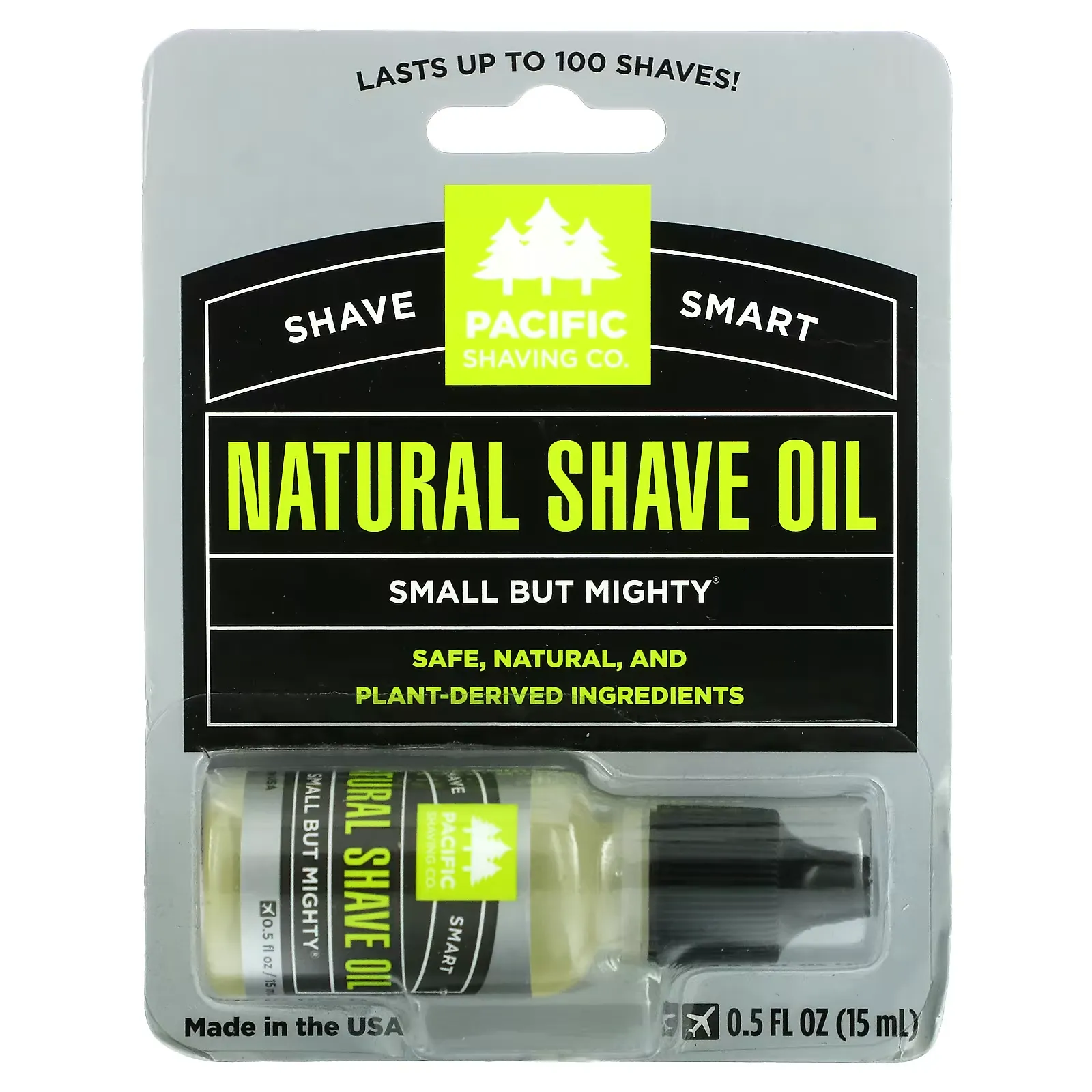 Natural Shave Oil, 0.5 fl oz (15 ml)