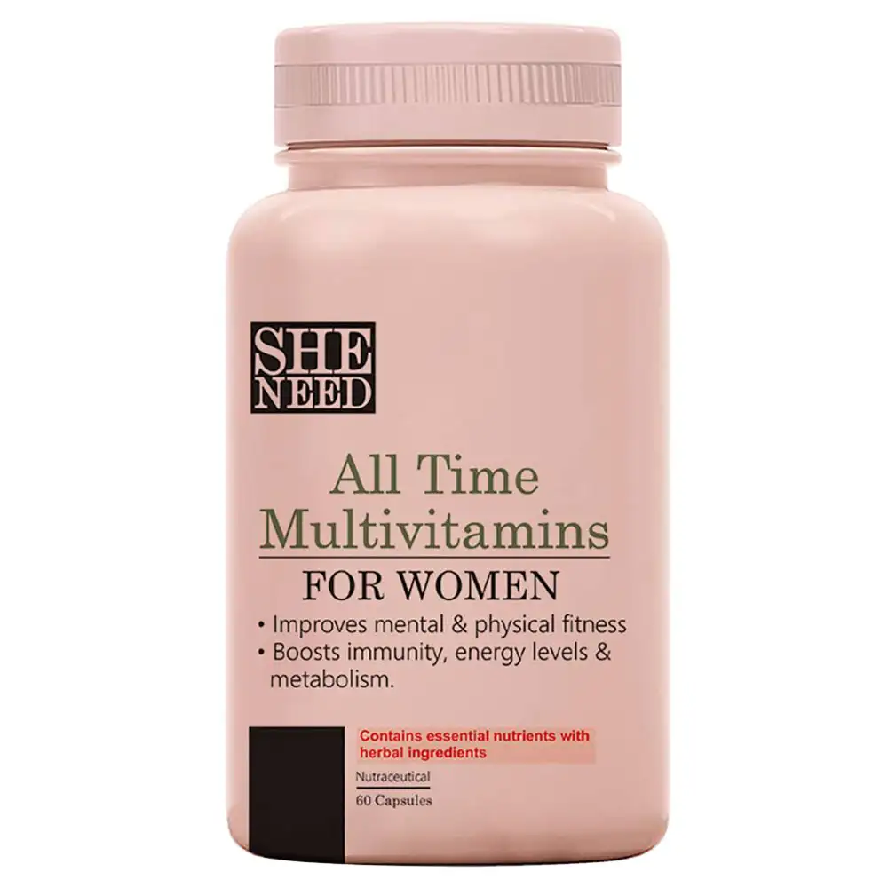 SheNeed All Time Teen Multivitamins for Teenage Girls,  60 capsules  Unflavoured