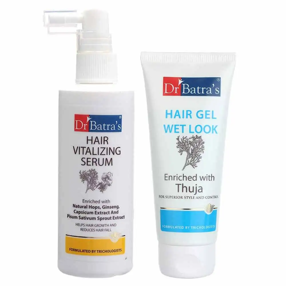 Dr Batra's Hair Vitalizing Serum & Hair Gel Combo,  2 Piece(s)/Pack  Hair Growth