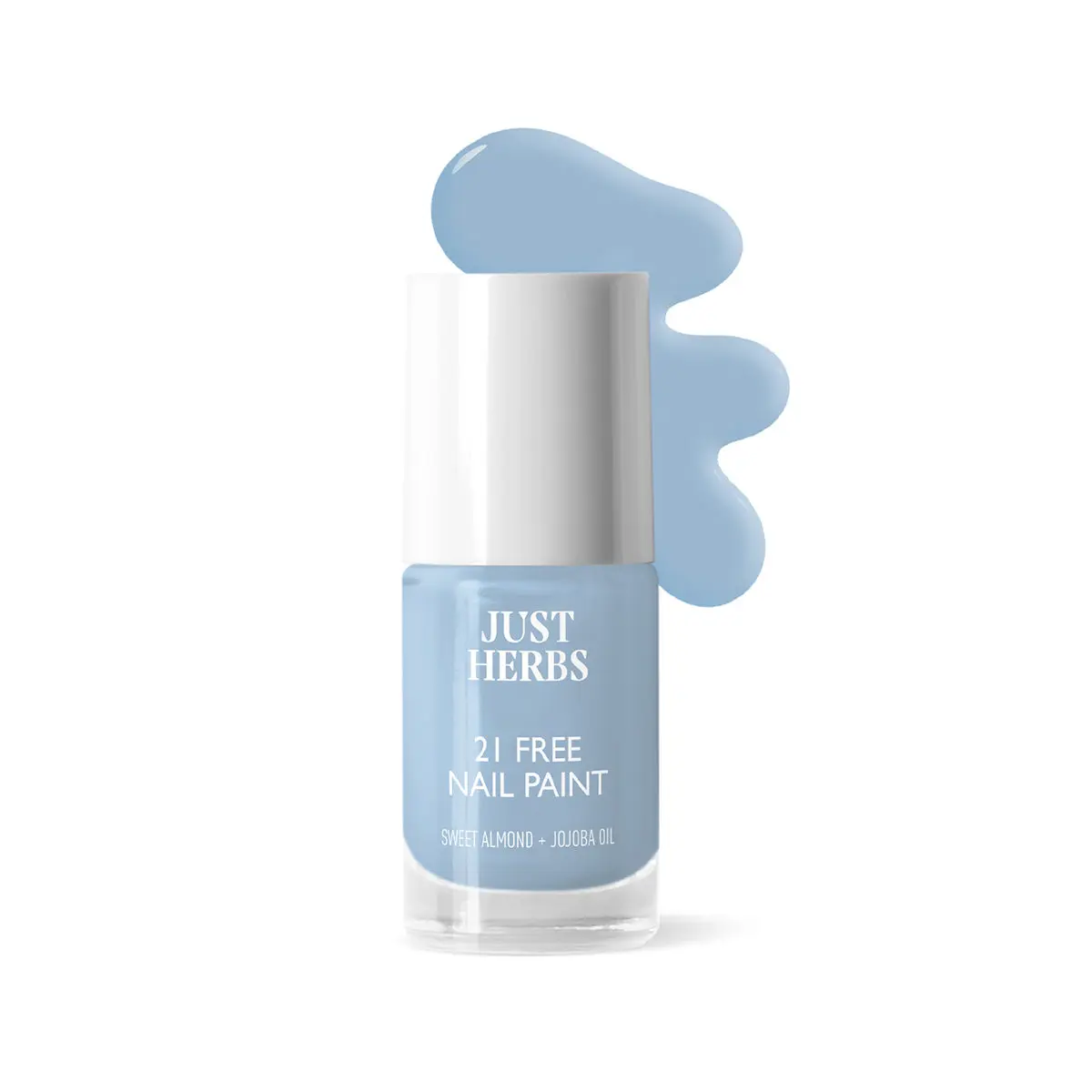 Just Herbs Nail Polish 21 Chemical Free Formula, Quick Dry, Glossy, Icy Blu - 6ml