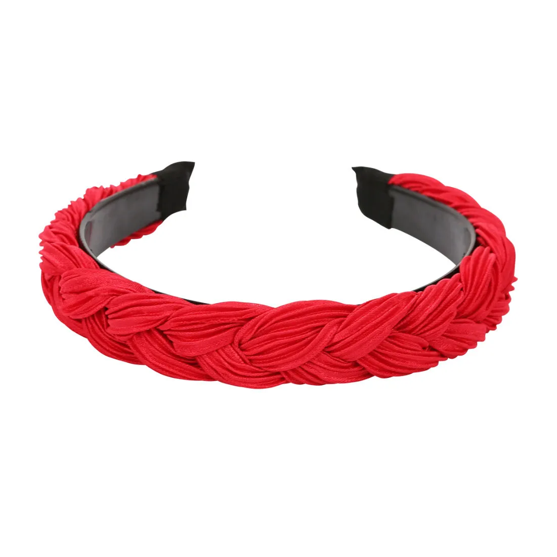 YouBella Hair Jewellery Fabric And Plastic Braid Shape Red Head Band (YBHAIR_41363)