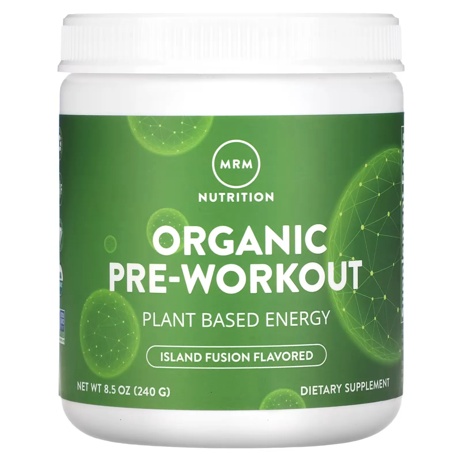 Organic Pre-Workout, Island Fusion, 8.5 oz (240 g)