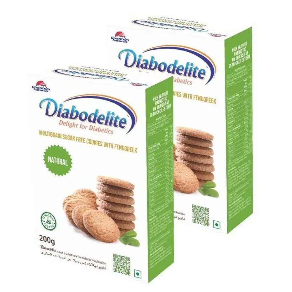 Quantum Naturals Diabodelite Cookies,  200 g  Natural (Pack of 2)