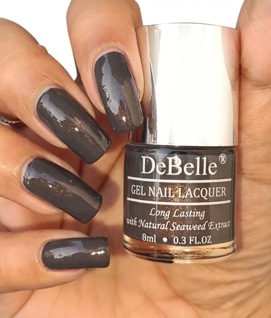 DeBelle Gel Nail Lacquer Creme Copper Glaze - Dark Brown, 8ml