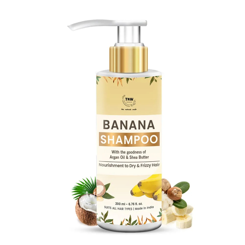 TNW The Natural Wash Banana Shampoo for Dry & Frizzy hair to Hydrate & Nourish the scalp