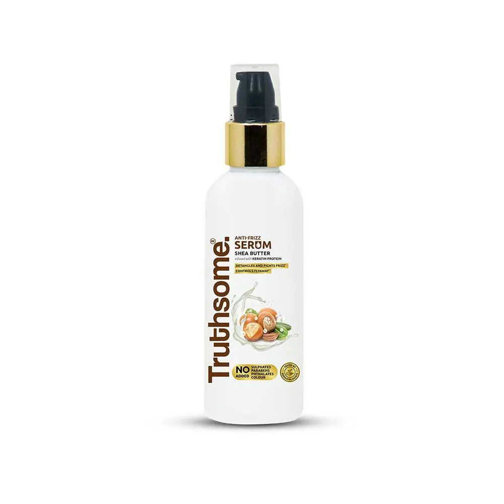 Truthsome Anti-Frizz Serum with Keratin Protein and Infused with the Goodness of Shea Butter; No Added Parabens, Sulphates, Phthalates, and Colour, 100 ml