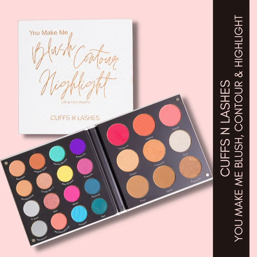 Cuffs N Lashes You Make Me Blush, Contour, Highlighter Eye and Face Palette