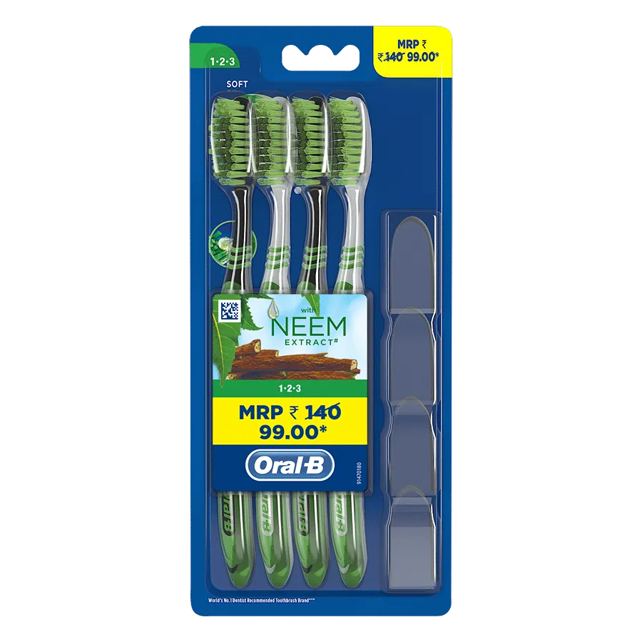 Oral-B 123 Toothbrush with Neem Extract - Soft