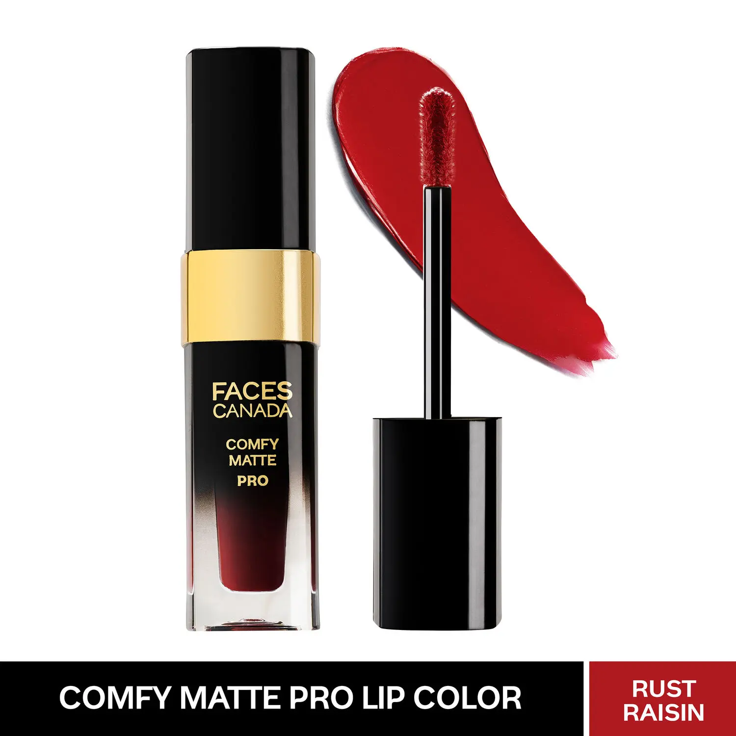 Faces Canada COMFY MATTE PRO LIP COLOR | Upto 10hrs stay |No Alcohol, No Dryness | Rust Raisin 02 | 5.5 ml