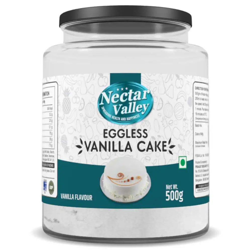 Nectar Valley Eggless Vanilla Cake,  Vanilla  500 g