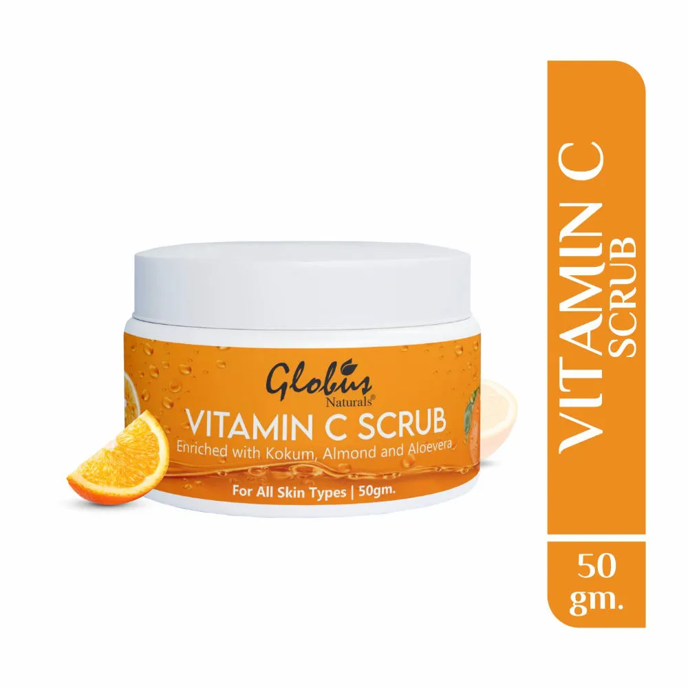 Globus Naturals Vitamin C Scrub Enriched with Kokum Almond & Aloevera