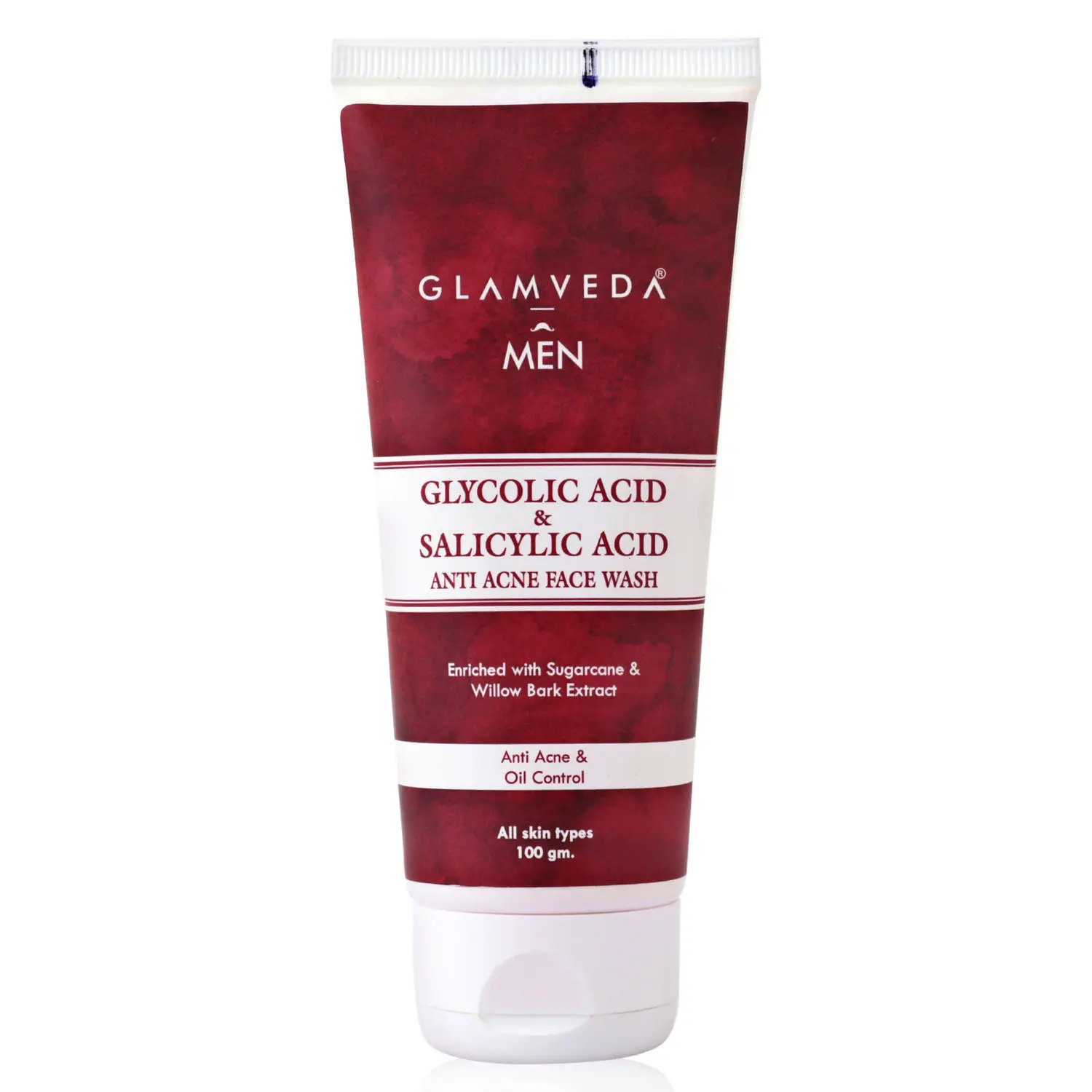 Glamveda Men Glycolic Acid & Salicylic Acid Anti Acne Face Wash (100 ml)