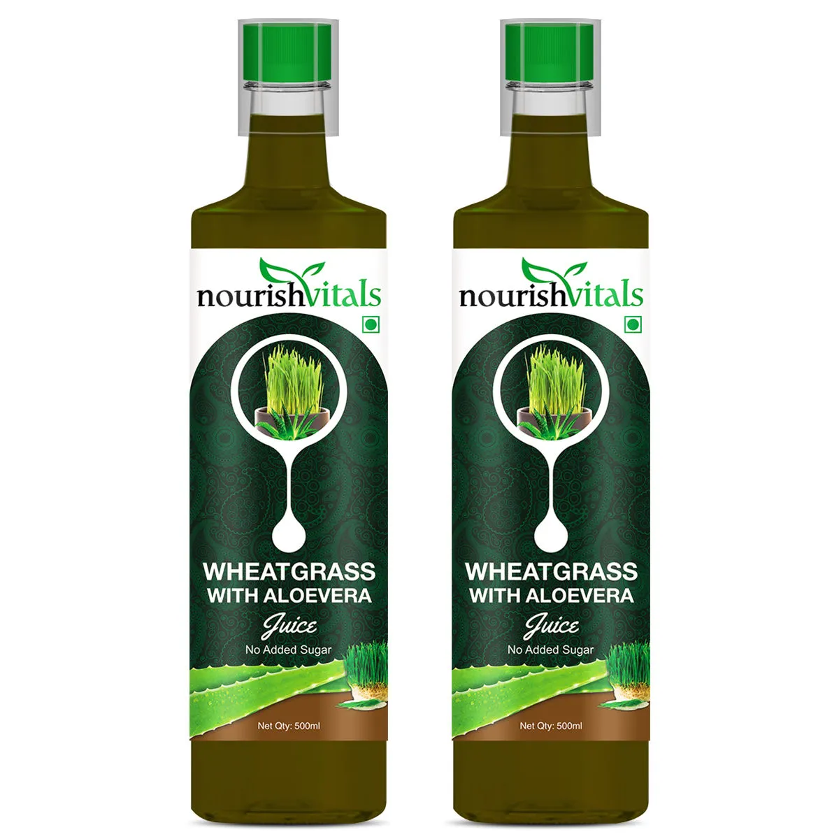 Nourish Vitals WheatGrass With AloeVera Juice No Added Sugar