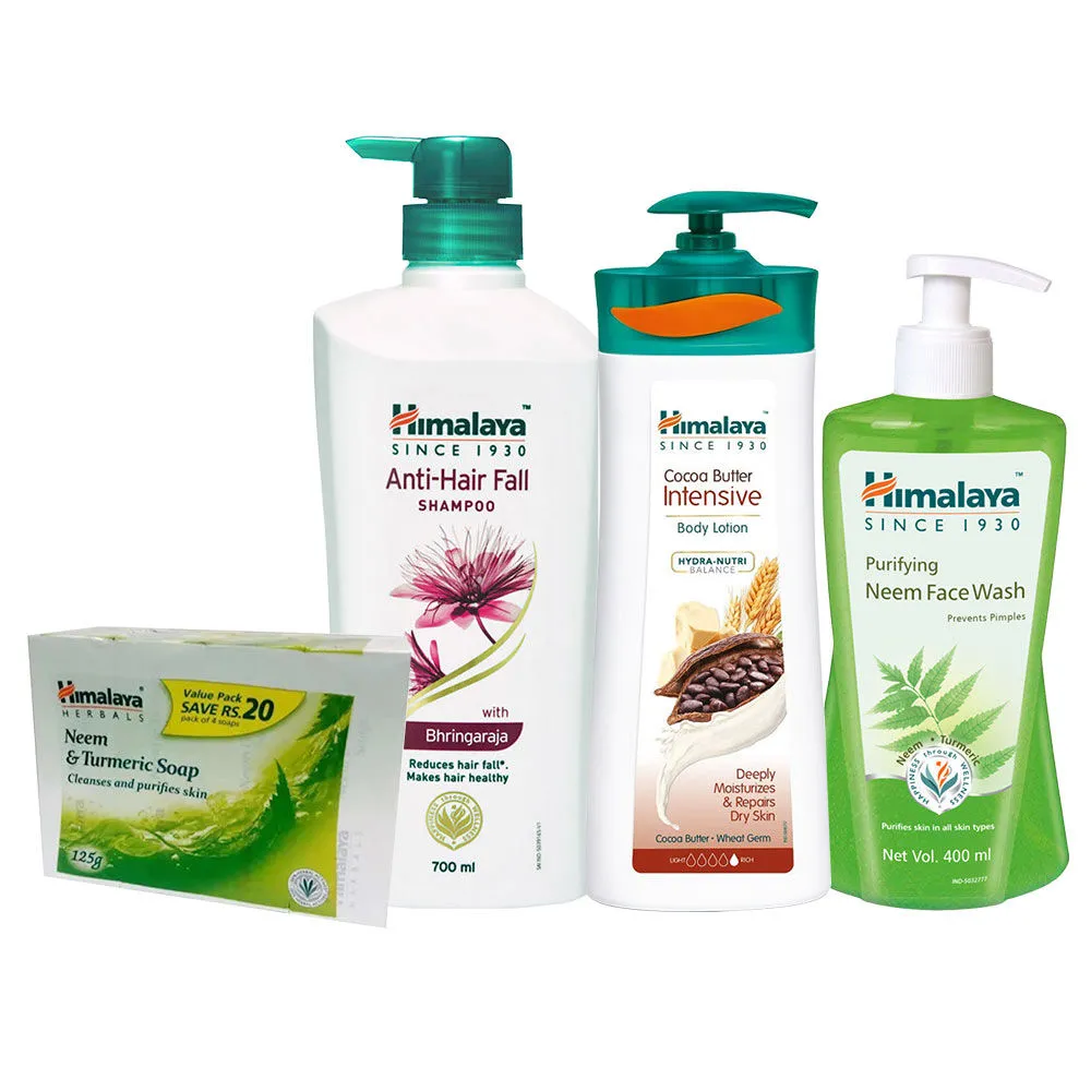 Himalaya Complete Care Kit - Face Wash Shampoo Lotion & Soap