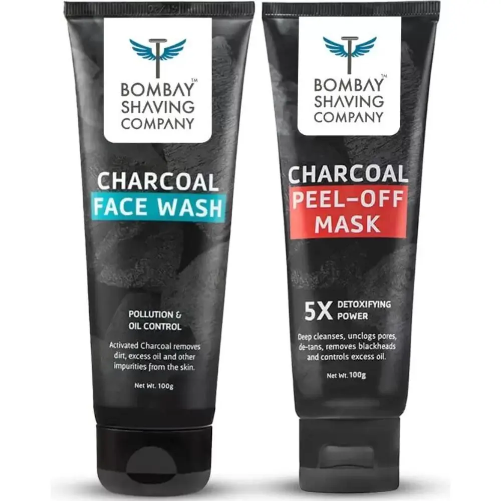 BOMBAY SHAVING COMPANY Charcoal Face wash & Peel of mask Combo (Pack Of 2 ) 250 gm