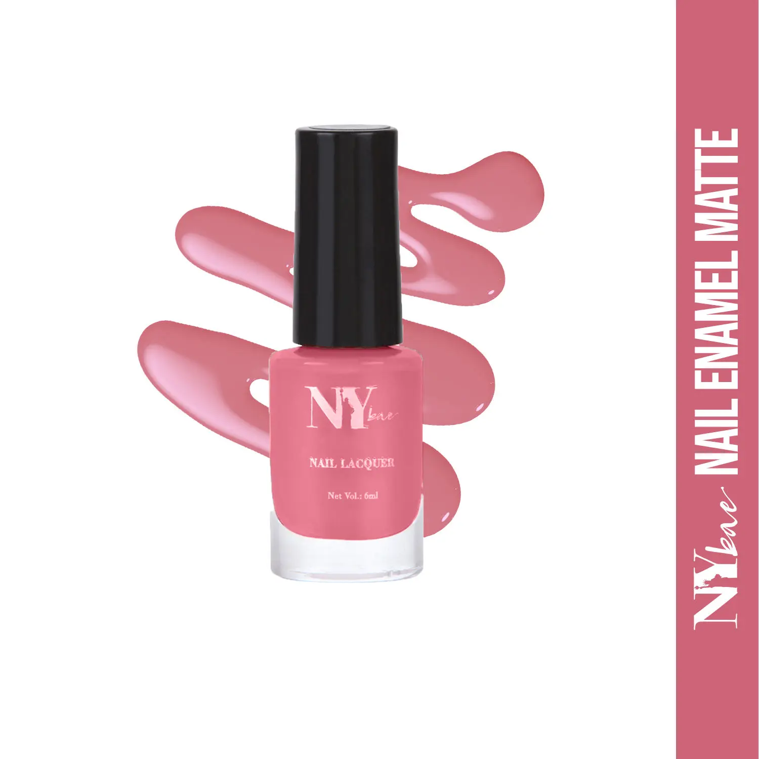 NY Bae Matte Nail Enamel - Gin Fuzz 16 (6 ml) | Pink | Luxe Matte Finish | Highly Pigmented | Chip Resistant | Long lasting | Full Coverage | Streak-free Application | Vegan | Cruelty Free | Non-Toxic