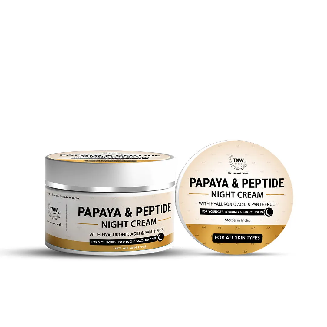 TNW The Natural Wash Papaya & Peptide Night Cream For Healthy Skin