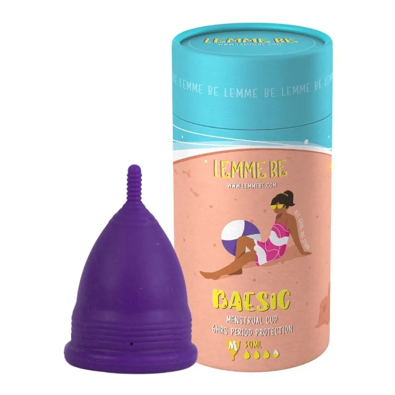 Lemme Be Basic Silicone Reusable Menstrual Cup For Women - Large