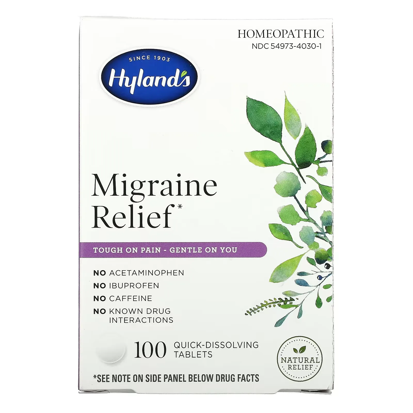 Migraine Relief, 100 Quick-Dissolving Tablets