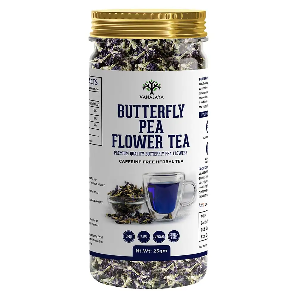 Vanalaya Butterfly Pea Flower Tea,  Unflavoured  25 g