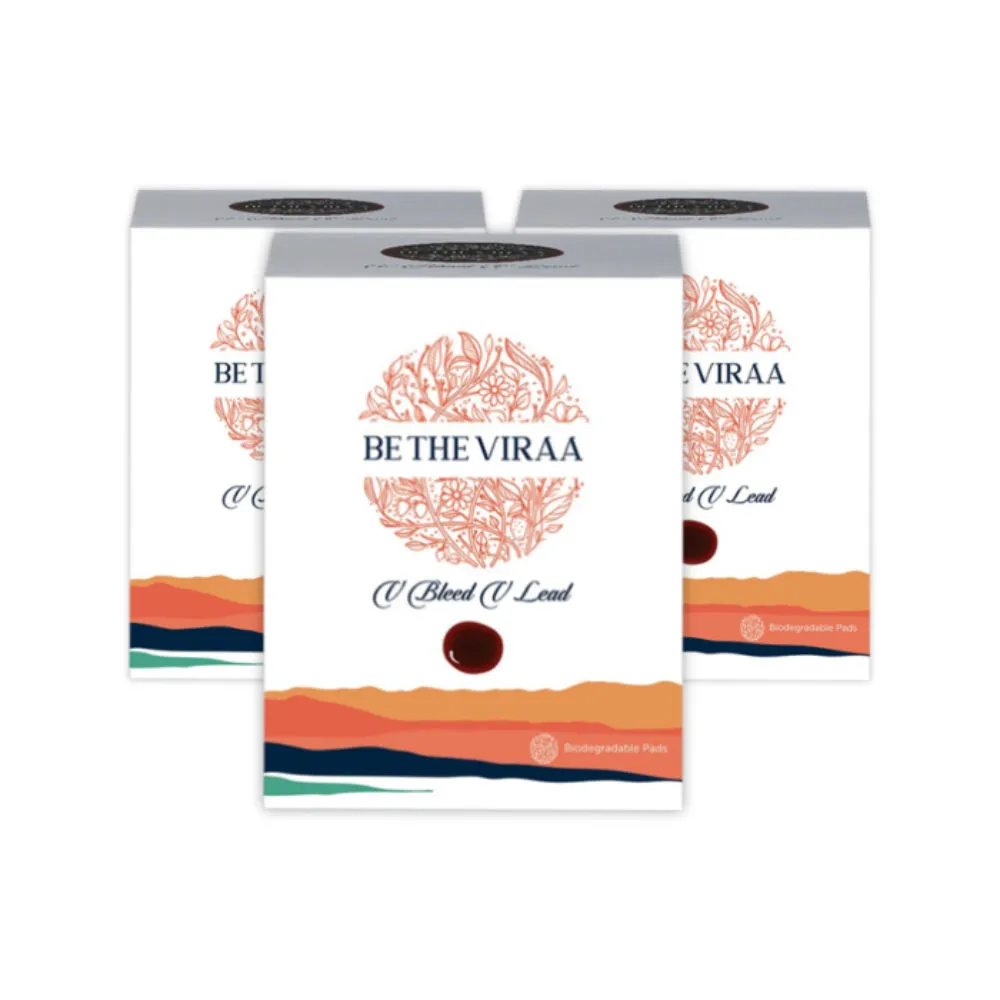 Be The Viraa Organic Cotton Rash Free Biodegradable Sanitary Pads - 36 XL (Without Disposable Bags)