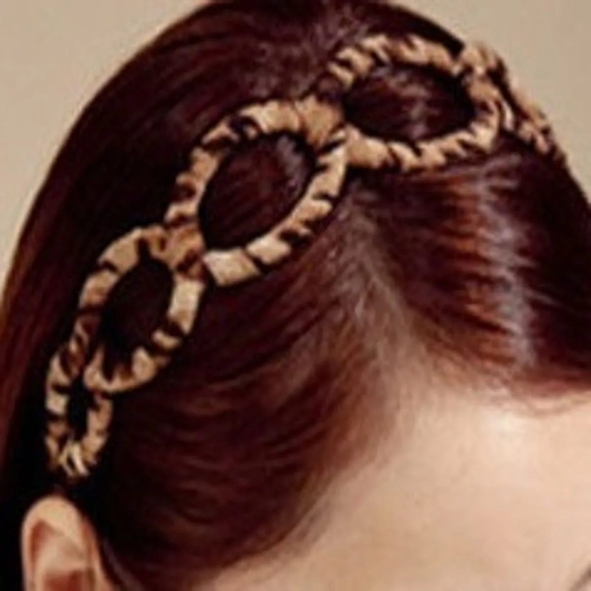 Fabula Jewellery Brown Fabric Animal Print Filigree Broad Hair Band HeadBand For Women & Girls