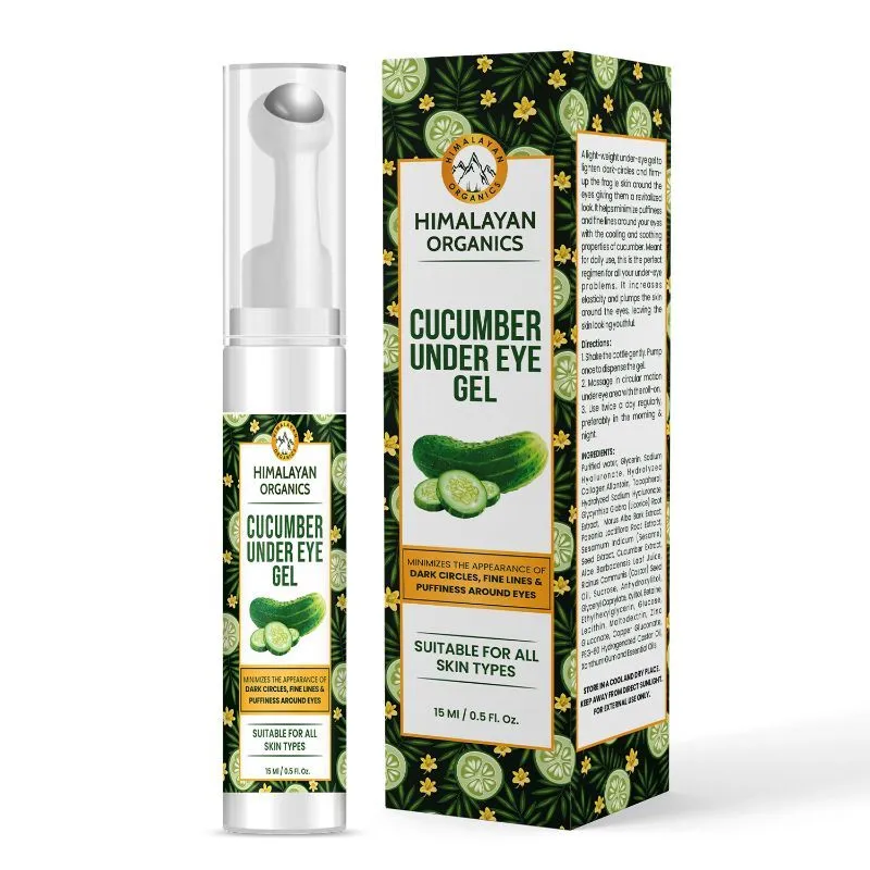 Himalayan Organics Cucumber Under Eye Gel With Massage Roller