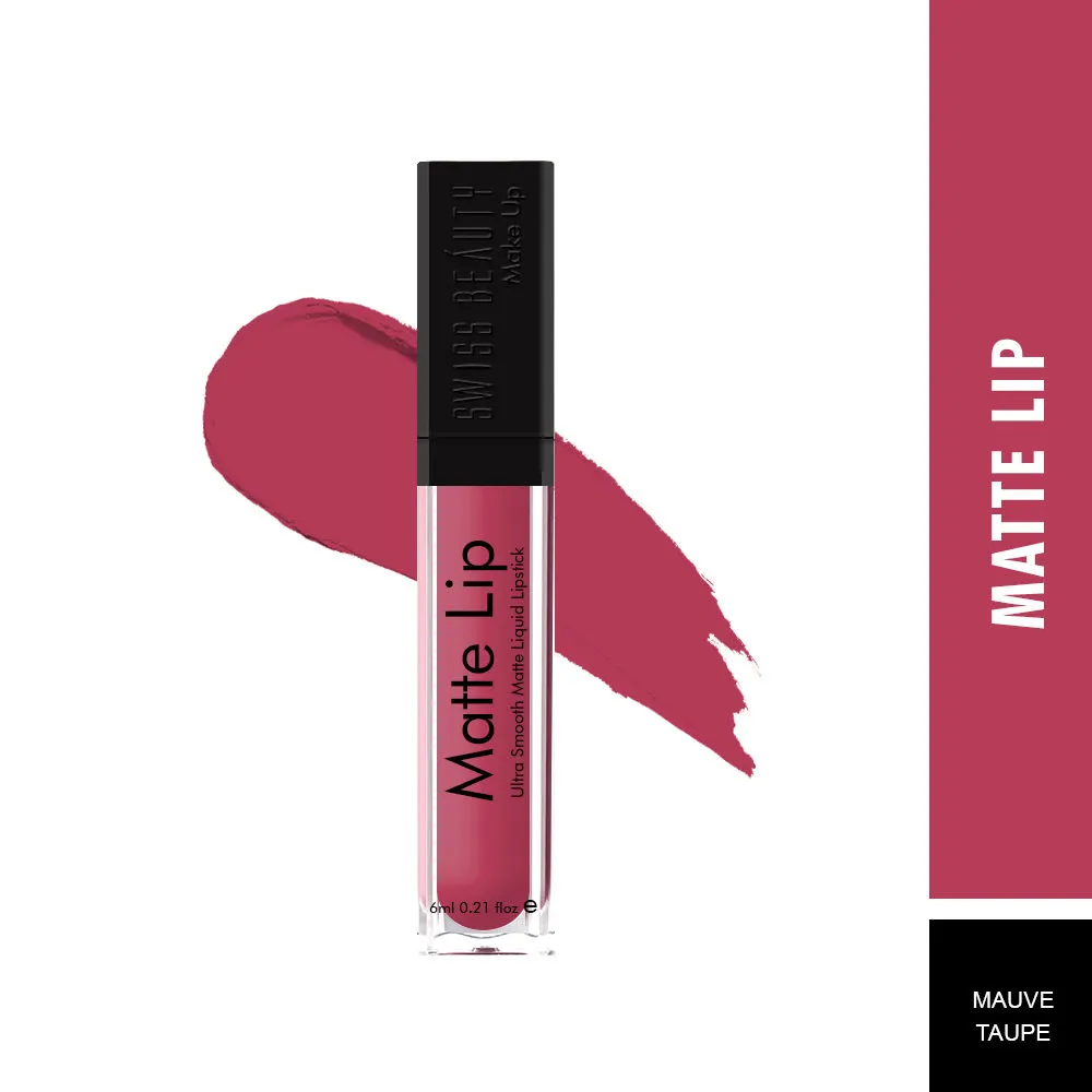 Swiss Beauty Matte Lip Ultra Smooth Matte Liquid Lipstick - Mauve Taupe