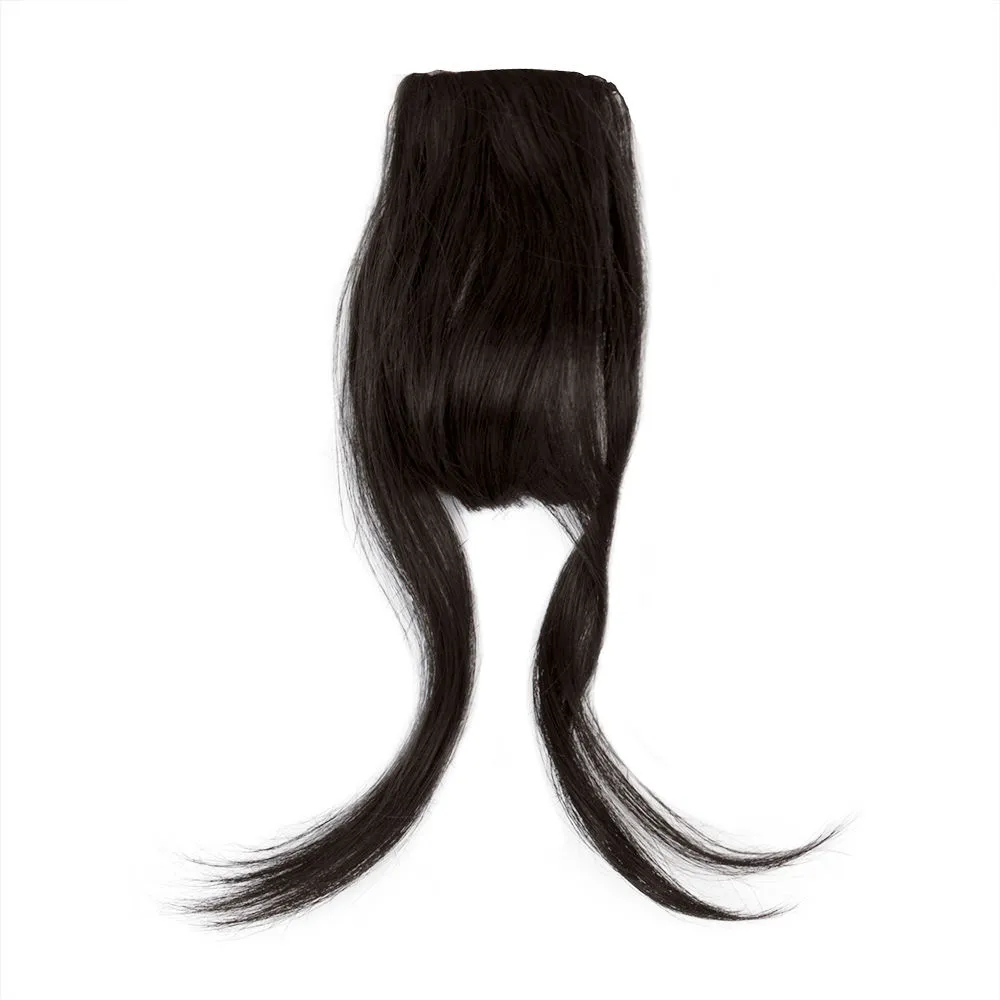 Streak Street Dark Brown Wispy Clip-In Bangs