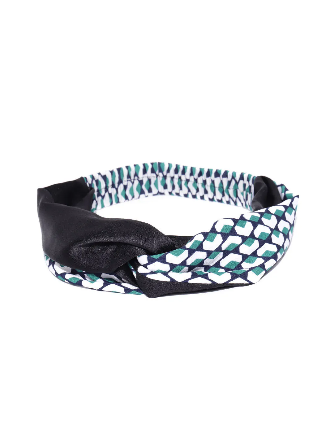 Blueberry Multi Color Printed Knot Detailing Hair Band