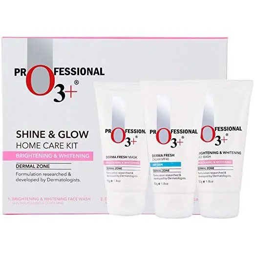 O3+ Shine & Glow Home Care Kit (Face Wash-Fresh Cream-Face Mask Whightening & Brightening Cream SPF 40)(150 g)