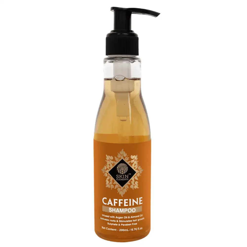 Skin Elements Caffeine Shampoo,  200 ml  Infused with Argan & Almond Oil