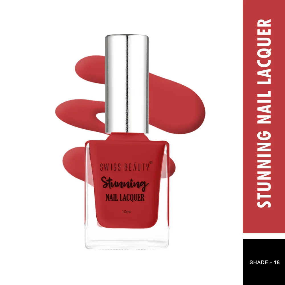 Swiss Beauty Stunning Nail Lacquer - 18 Fiery - Red