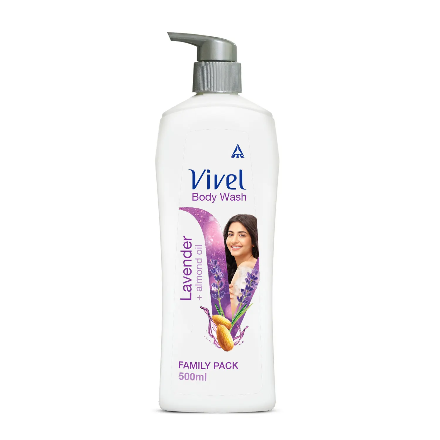 Vivel Body Wash, Lavender & Almond Oil Shower Creme, Fragrant & Moisturising, For Soft & Smooth Skin, High Foaming Formula, 500 ml Pump, For Women And Men