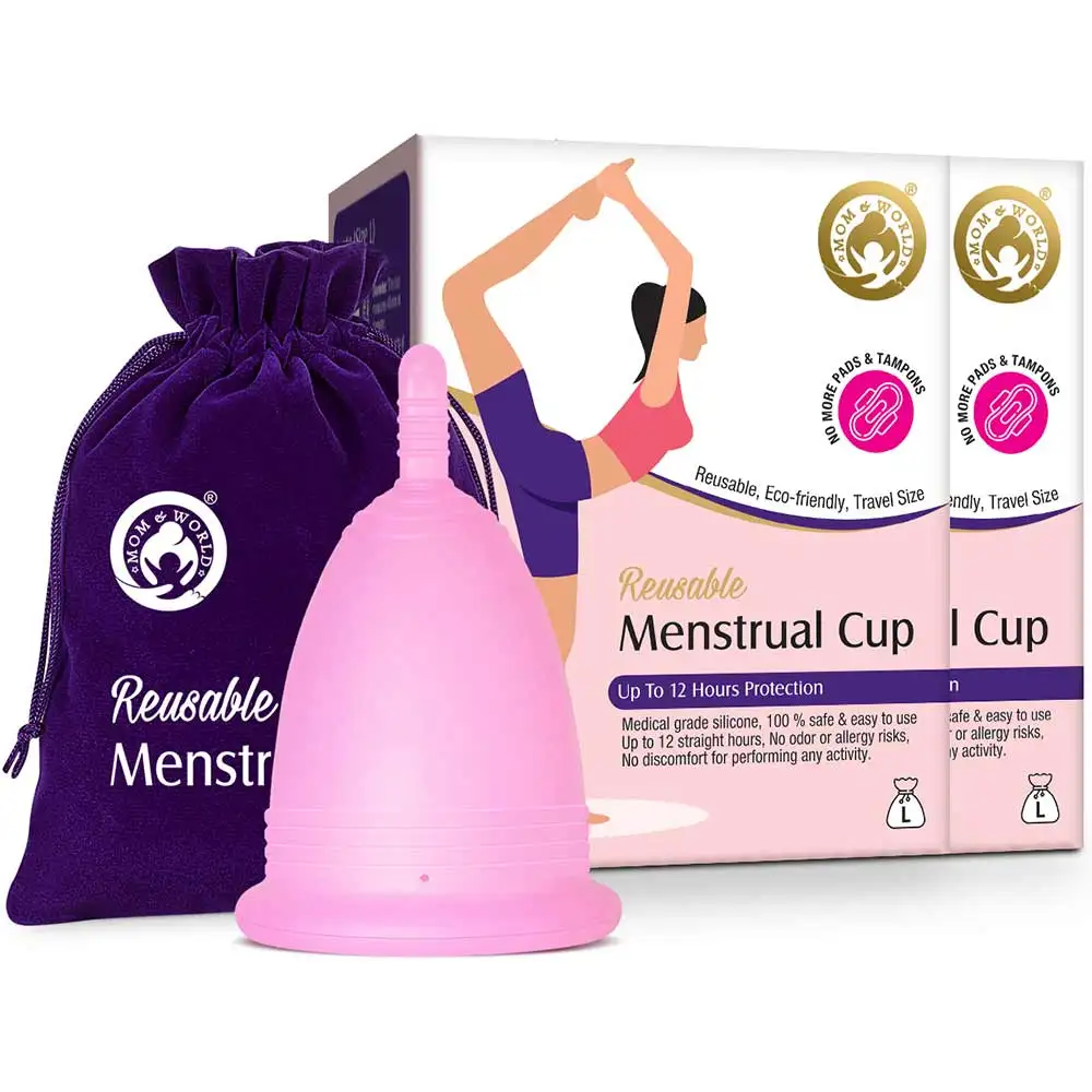 Mom & World Reusable Menstrual Cup,  2 Piece(s)/Pack  Large