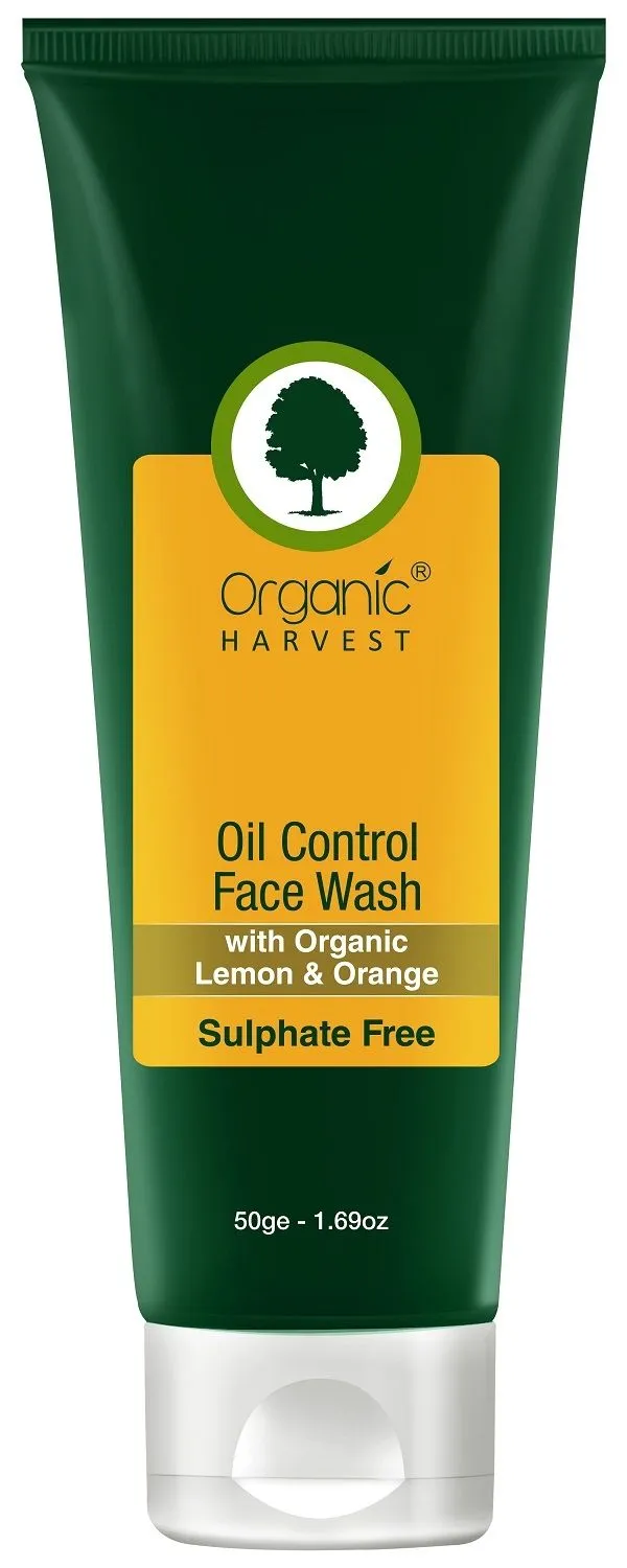 Organic Harvest Sulphate Free Oil Control Face Wash With Organic Lemon & Orange