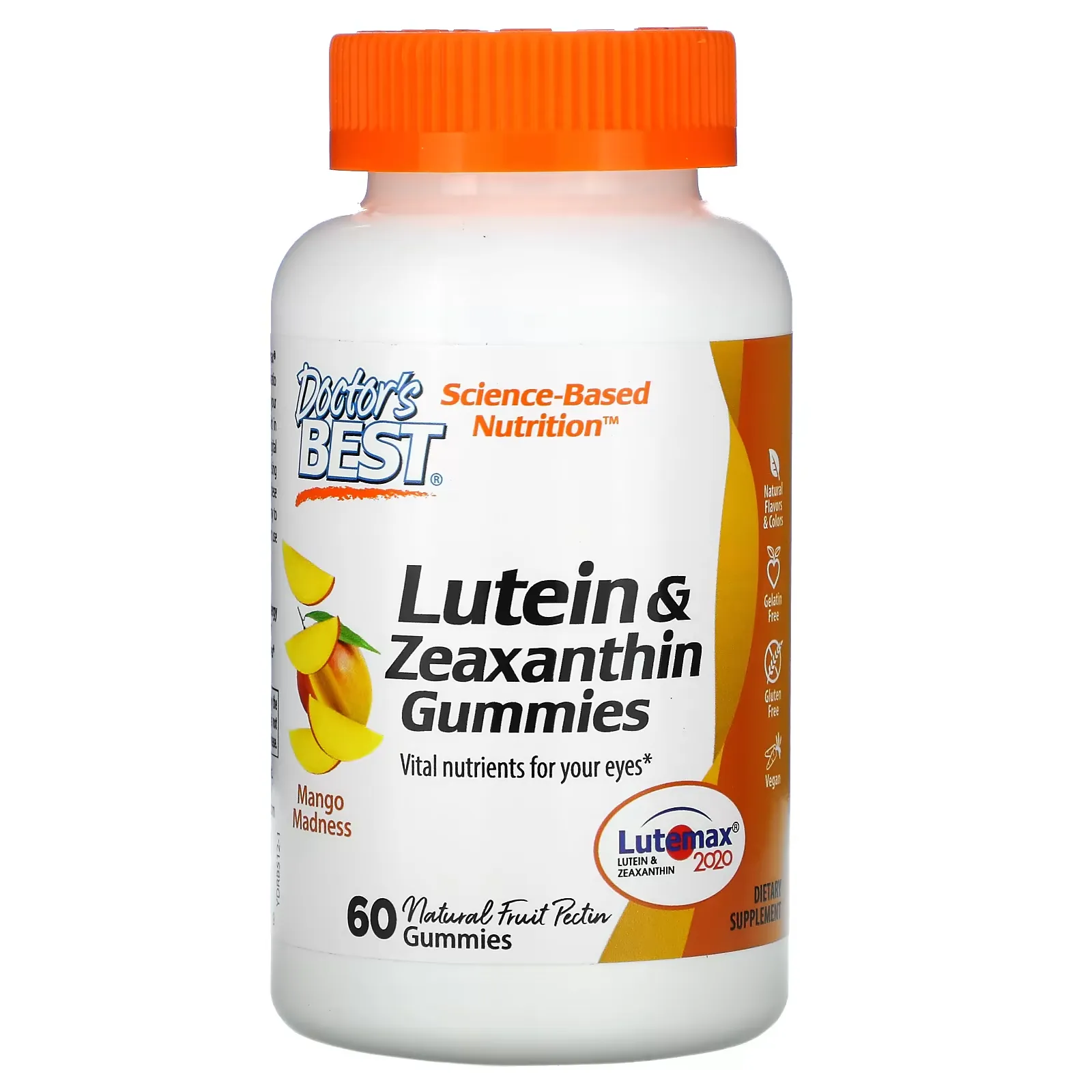 Lutein & Zeaxanthin Gummies, Mango Madness, 60 Gummies