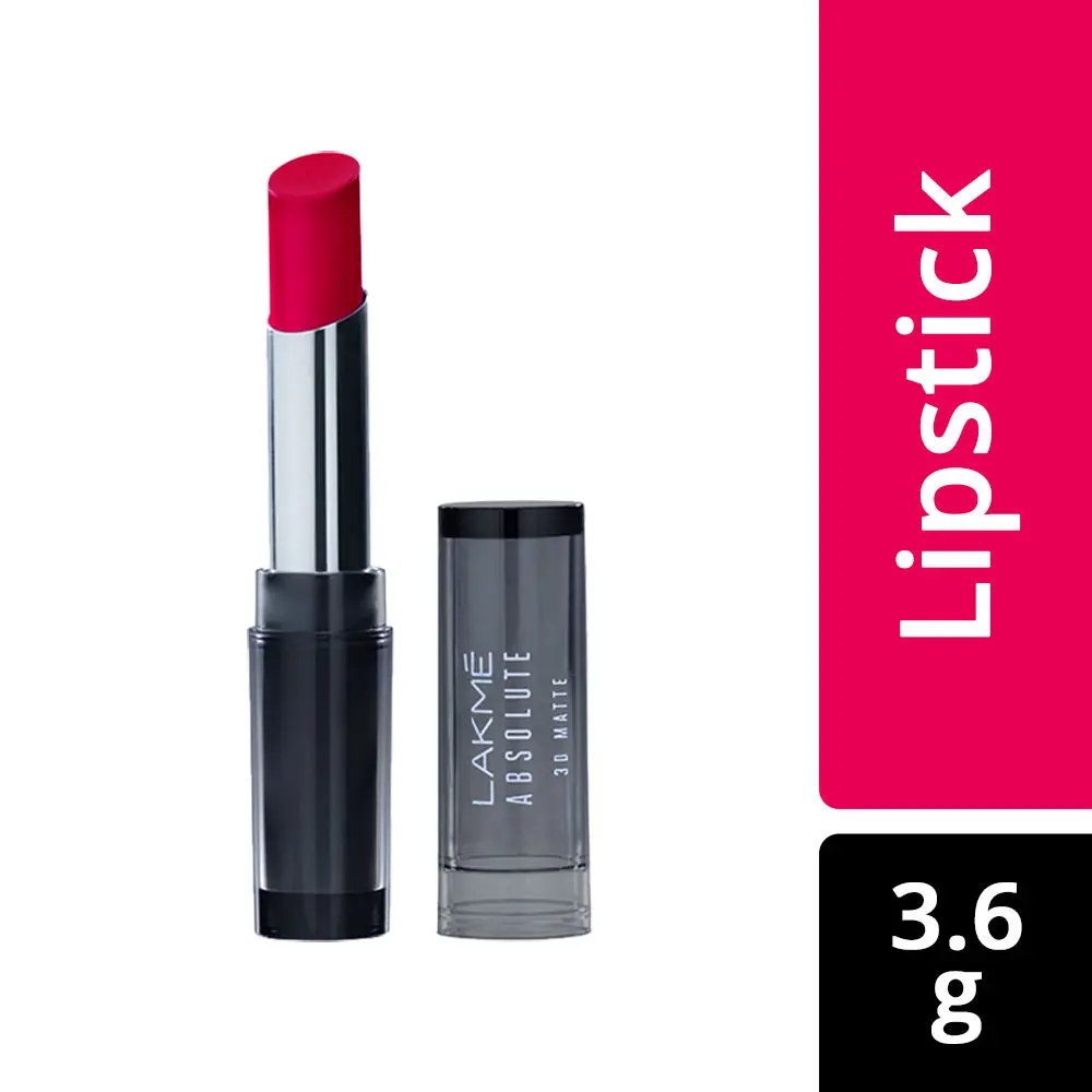 Lakme Absolute 3D Lipstick, Pink Passion (3.6 g)