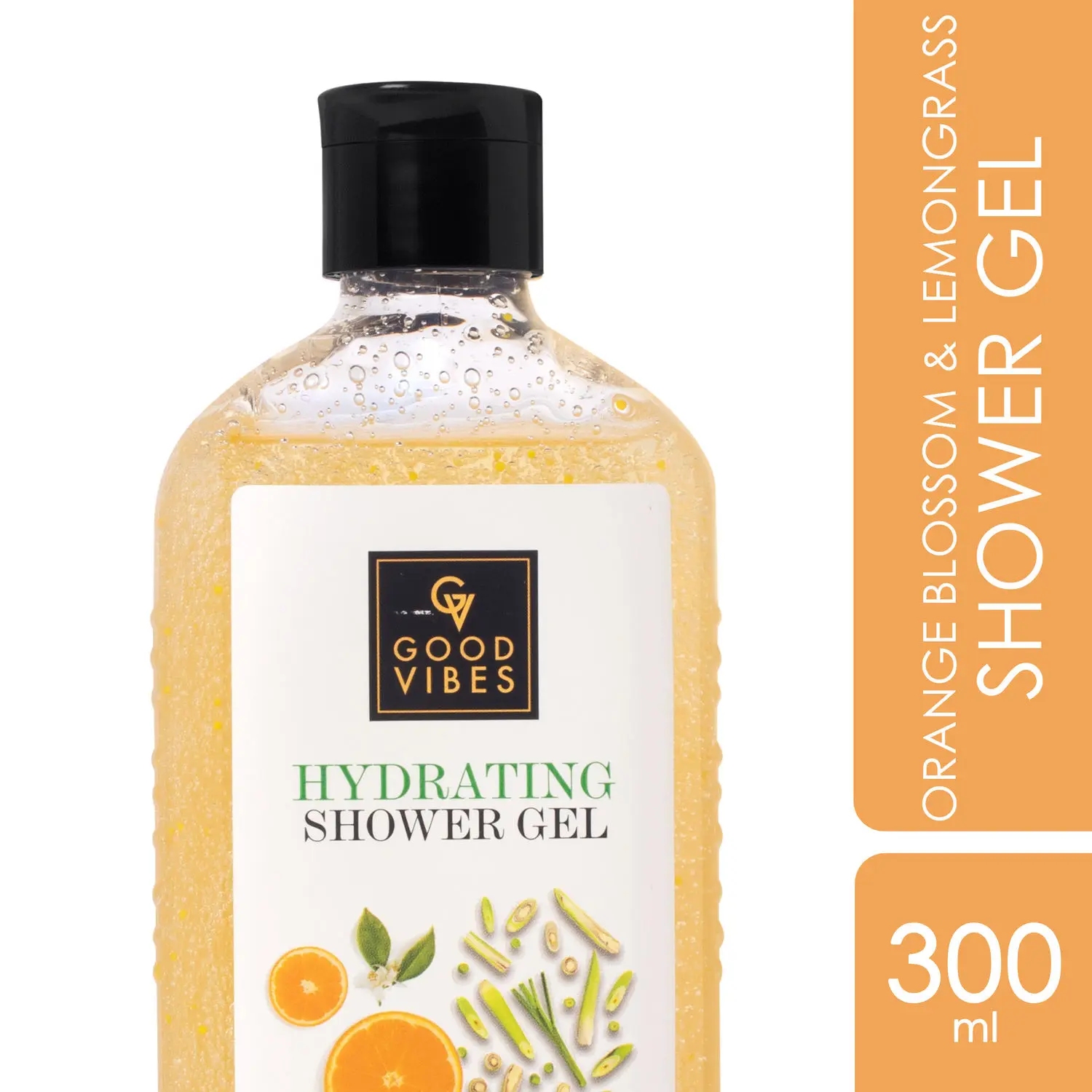 Good Vibes Orange Blossom & Lemongrass Hydrating Shower Gel With Rosemary Leaf Oil (Body Wash) (300 ml)